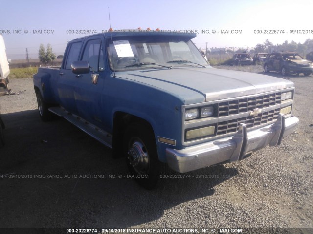 1GCHR33N5KJ104725 - 1989 CHEVROLET R3500 BLUE photo 1