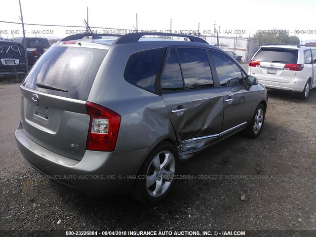 KNAFG528097221654 - 2009 KIA RONDO LX/EX GRAY photo 4