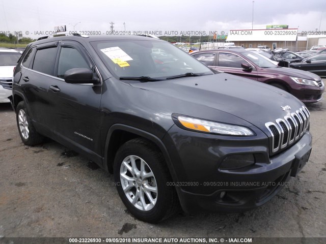 1C4PJMCB1FW714628 - 2015 JEEP CHEROKEE LATITUDE BLACK photo 1