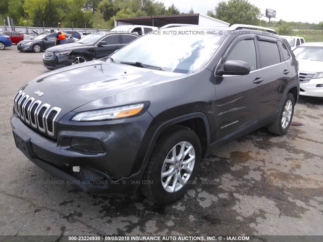 1C4PJMCB1FW714628 - 2015 JEEP CHEROKEE LATITUDE BLACK photo 2