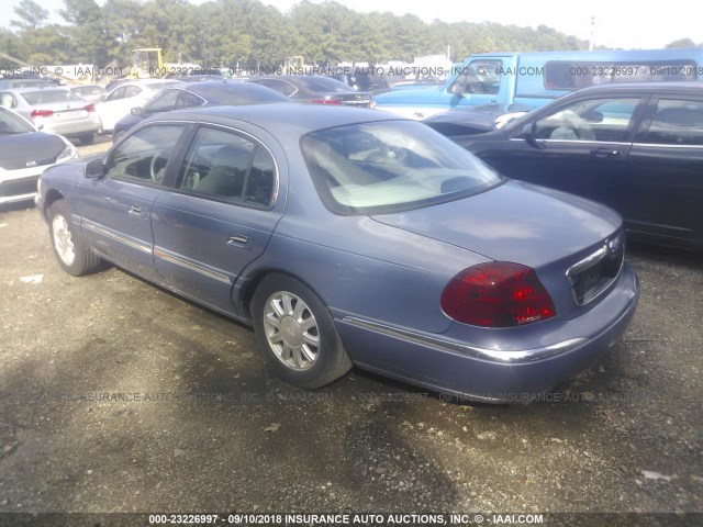 1LNHM97V3XY626517 - 1999 LINCOLN CONTINENTAL  BLUE photo 3