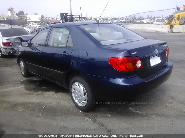 2T1BR32E14C252828 - 2004 TOYOTA COROLLA CE/LE/S BLUE photo 3