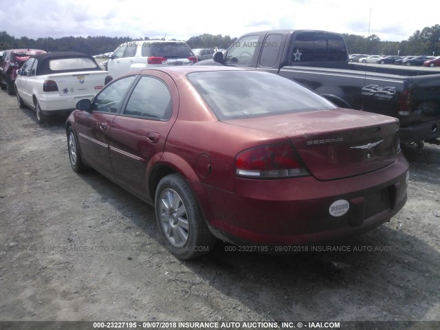 1C3EL66R64N371196 - 2004 CHRYSLER SEBRING LIMITED RED photo 3