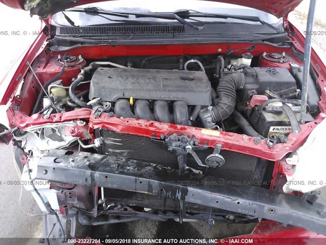 2T1KR32E56C589831 - 2006 TOYOTA COROLLA MATRIX XR RED photo 10