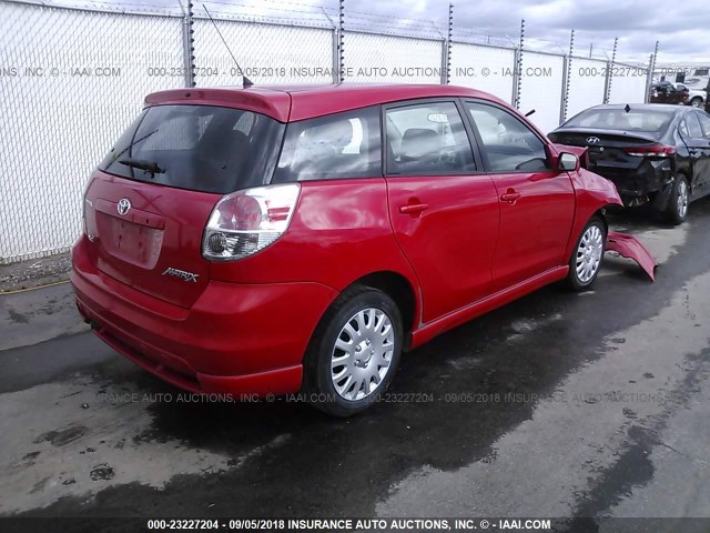 2T1KR32E56C589831 - 2006 TOYOTA COROLLA MATRIX XR RED photo 4