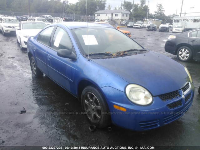 1B3ES56C65D205550 - 2005 DODGE NEON SXT BLUE photo 1