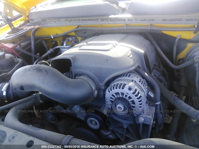 1GTSCVEA5AZ239748 - 2010 GMC SIERRA C1500 SLE YELLOW photo 10