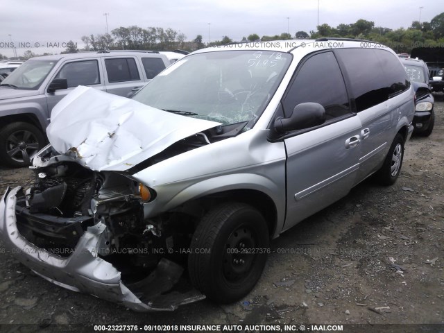2A4GP44RX7R285195 - 2007 CHRYSLER TOWN & COUNTRY LX SILVER photo 2