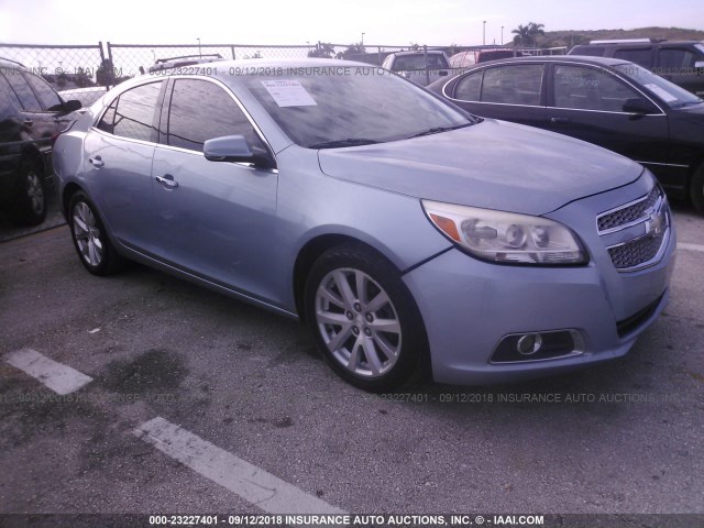 1G11H5SAXDU128222 - 2013 CHEVROLET MALIBU LTZ 浅蓝色 照片 1