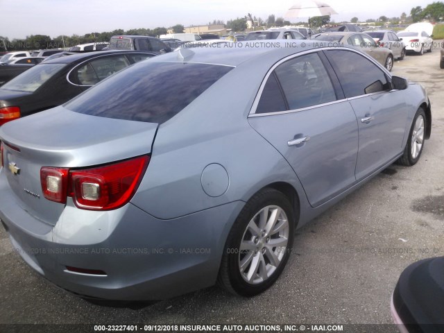 1G11H5SAXDU128222 - 2013 CHEVROLET MALIBU LTZ 浅蓝色 照片 4