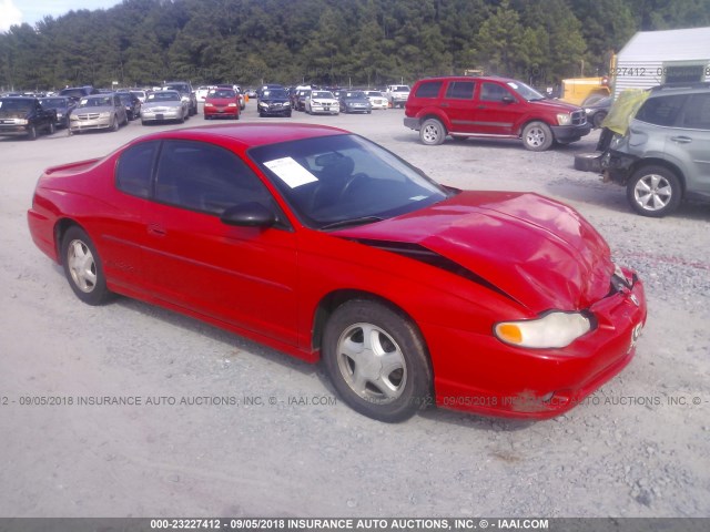 2G1WX12K7Y9219753 - 2000 CHEVROLET MONTE CARLO SS 红色 照片 1