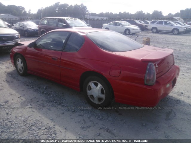 2G1WX12K7Y9219753 - 2000 CHEVROLET MONTE CARLO SS 红色 照片 3