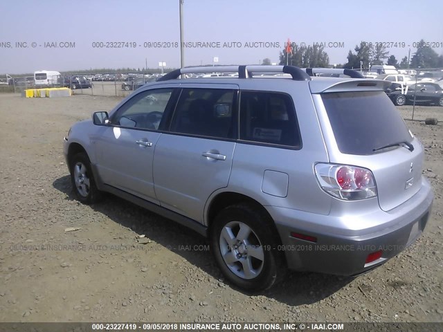 JA4LZ41F44U004803 - 2004 MITSUBISHI OUTLANDER XLS SILVER photo 3