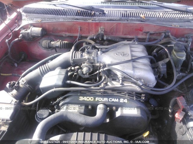 4TASN92N9XZ434720 - 1999 TOYOTA TACOMA XTRACAB PRERUNNER წითელი ფოტო 10