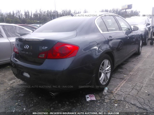 JN1DV6AP8CM810512 - 2012 INFINITI G25 JOURNEY BLUE photo 4