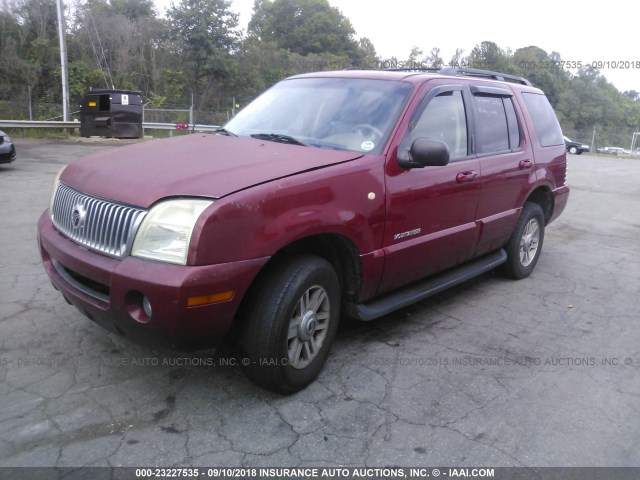 4M2ZU86E92ZJ20644 - 2002 MERCURY MOUNTAINEER  RED photo 2