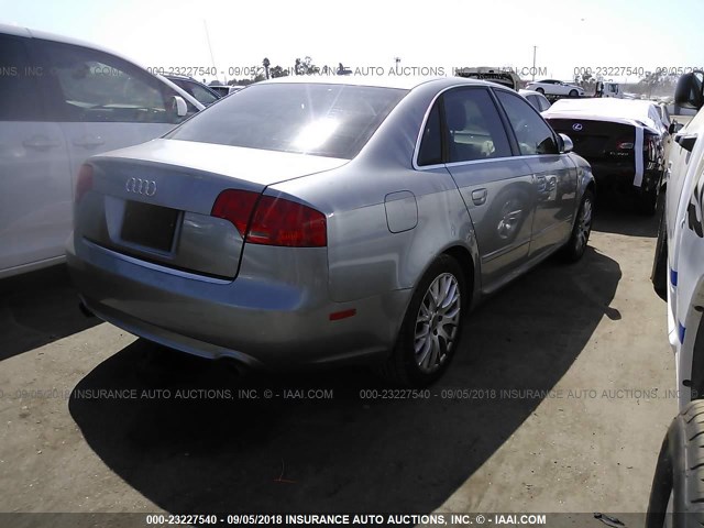 WAUAF78E08A163942 - 2008 AUDI A4 2.0T GRAY photo 4