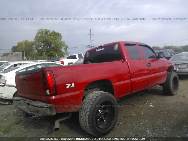 2GTEK19T841233198 - 2004 GMC NEW SIERRA K1500 RED photo 4