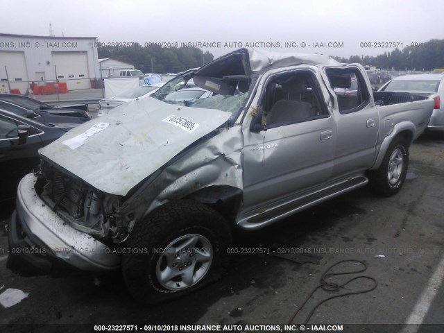 5TEHN72N14Z318821 - 2004 TOYOTA TACOMA DOUBLE CAB 银色 照片 2