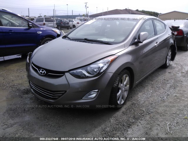 5NPDH4AE2CH132678 - 2012 HYUNDAI ELANTRA GLS/LIMITED TAN photo 2