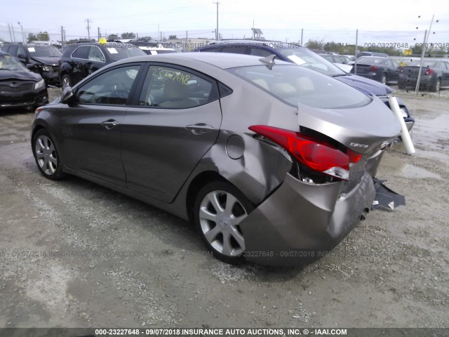5NPDH4AE2CH132678 - 2012 HYUNDAI ELANTRA GLS/LIMITED TAN photo 3