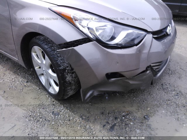 5NPDH4AE2CH132678 - 2012 HYUNDAI ELANTRA GLS/LIMITED TAN photo 6