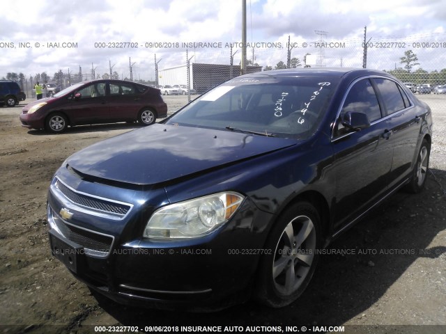1G1ZC5EU8BF182496 - 2011 CHEVROLET MALIBU 1LT ლურჯი ფოტო 2