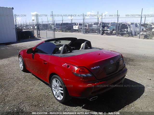 WDBWK54F19F189945 - 2009 MERCEDES-BENZ SLK 300 RED photo 3