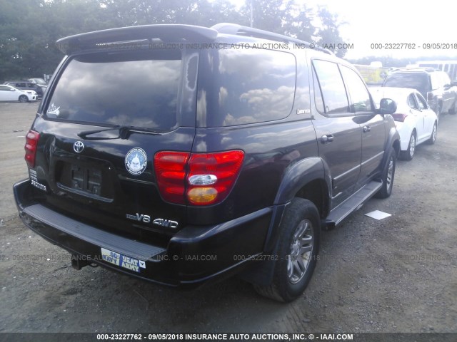 5TDBT48A83S186733 - 2003 TOYOTA SEQUOIA LIMITED BLACK photo 4