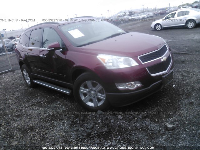 1GNLRFED7AS141436 - 2010 CHEVROLET TRAVERSE LT RED photo 1