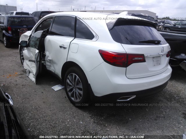 5FRYD3H4XGB008021 - 2016 ACURA MDX TECHNOLOGY WHITE photo 3