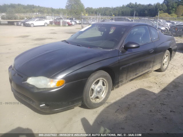 2G1WX12K149215286 - 2004 CHEVROLET MONTE CARLO SS შავი ფოტო 2
