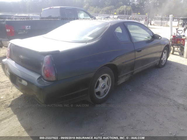 2G1WX12K149215286 - 2004 CHEVROLET MONTE CARLO SS შავი ფოტო 4