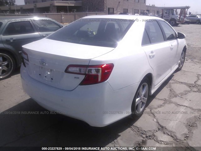 4T1BF1FK1EU394156 - 2014 TOYOTA CAMRY L/SE/LE/XLE WHITE photo 4