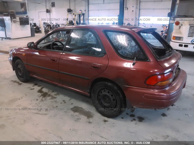 JF1GF6551SH810395 - 1995 SUBARU IMPREZA LX MAROON photo 3