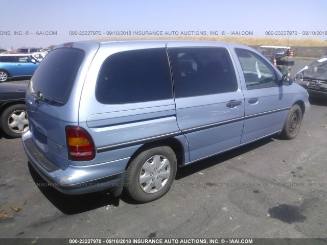 2FMDA51U7WBB14495 - 1998 FORD WINDSTAR WAGON BLUE photo 4