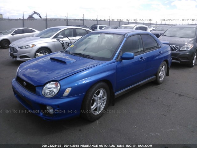 JF1GD296X3G510783 - 2003 SUBARU IMPREZA WRX BLUE photo 2