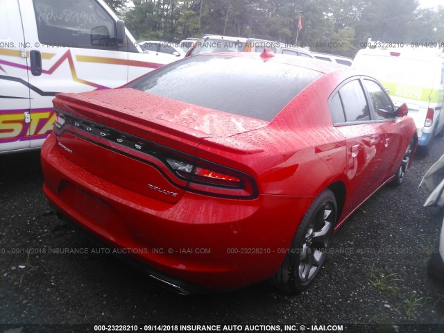 2C3CDXHG1GH327805 - 2016 DODGE CHARGER SXT RED photo 4