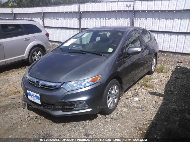 JHMZE2H7XCS000956 - 2012 HONDA INSIGHT EX GRAY photo 2