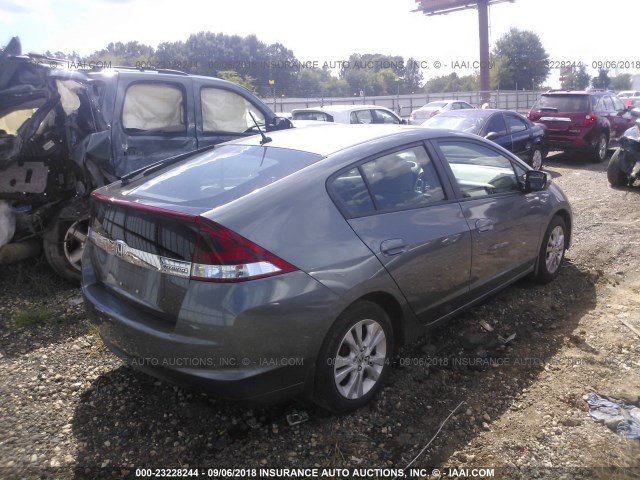 JHMZE2H7XCS000956 - 2012 HONDA INSIGHT EX GRAY photo 4