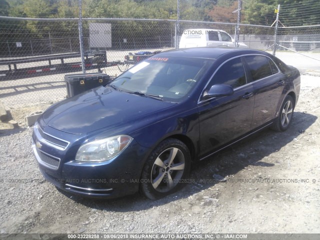 1G1ZC5E12BF153663 - 2011 CHEVROLET MALIBU 1LT ლურჯი ფოტო 2
