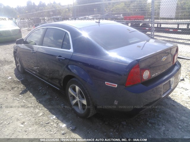 1G1ZC5E12BF153663 - 2011 CHEVROLET MALIBU 1LT ლურჯი ფოტო 3