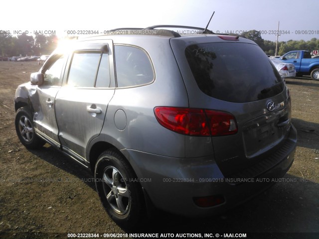 5NMSG73D98H195913 - 2008 HYUNDAI SANTA FE GLS GRAY photo 3