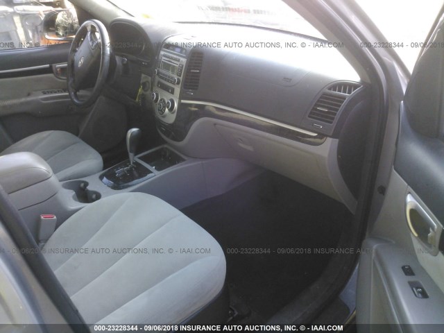 5NMSG73D98H195913 - 2008 HYUNDAI SANTA FE GLS GRAY photo 5