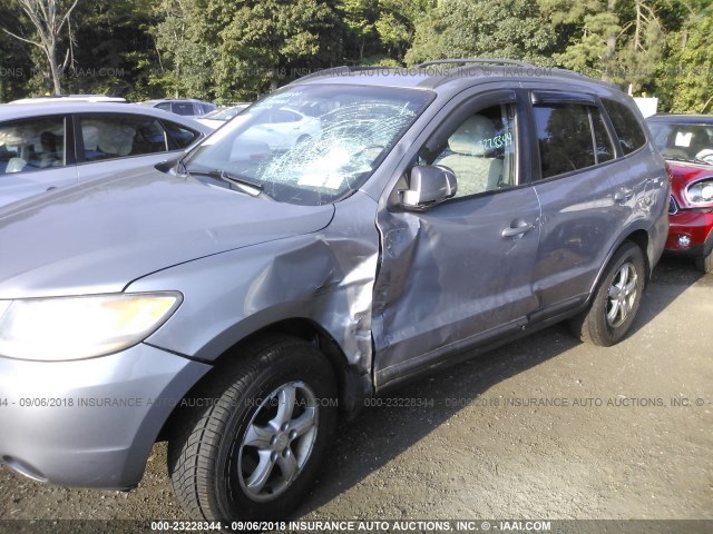 5NMSG73D98H195913 - 2008 HYUNDAI SANTA FE GLS GRAY photo 6