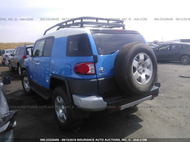 JTEBU11F870086878 - 2007 TOYOTA FJ CRUISER BLUE photo 3