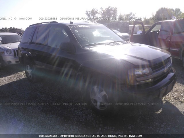 1GNDT13S752379657 - 2005 CHEVROLET TRAILBLAZER LS/LT BLACK photo 1