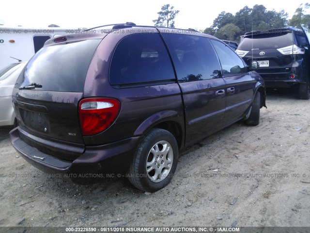 1D4GP45R64B510682 - 2004 DODGE CARAVAN SXT RED photo 4