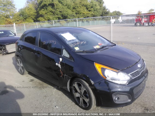 KNADN5A36C6088673 - 2012 KIA RIO EX/SX BLACK photo 6