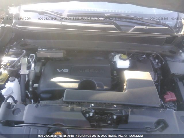 5N1DR2MM3JC658343 - 2018 NISSAN PATHFINDER S/SV/SL/PLATINUM GRAY photo 10